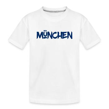 München - Bayern - Isar - Frauenkirche - Prater - Kinder Premium Bio T-Shirt - Weiß - Vorne