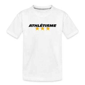 Athletics - Kids' Premium Organic T-Shirt - white - Front