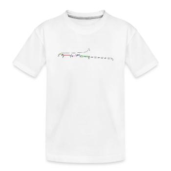 Posaune - Kinder Premium Bio T-Shirt - Weiß - Vorne