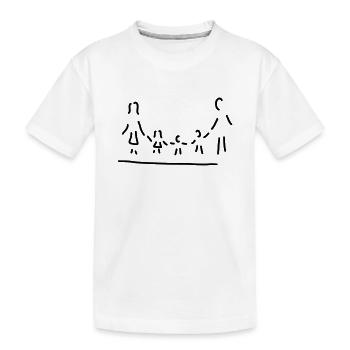 familie mutter vater drei kinder - Kinder Premium Bio T-Shirt - Weiß - Vorne