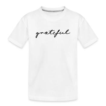 Reconnaissant - T-shirt bio Premium Enfant - blanc - Devant