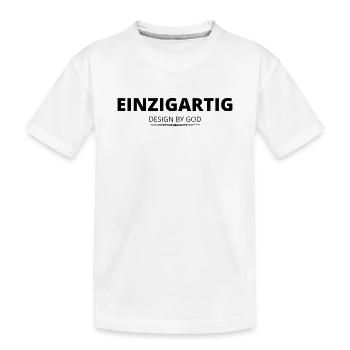 Einzigartig - Kinder Premium Bio T-Shirt - Weiß - Vorne