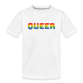 Rainbow queer LGBT CSD Chemise lgbtqi queer - T-shirt bio Premium Enfant - blanc - Devant