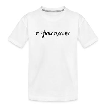 frauenpower - Kinder Premium Bio T-Shirt - Weiß - Vorne