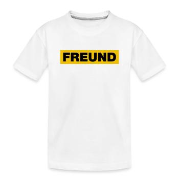 Freund - Kinder Premium Bio T-Shirt - Weiß - Vorne
