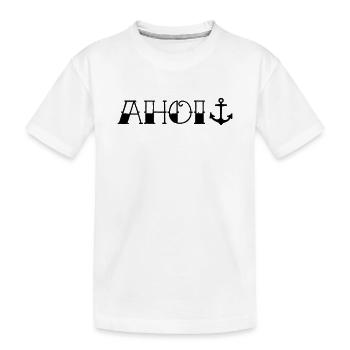 Ahoi Anker - Kinder Premium Bio T-Shirt - Weiß - Vorne