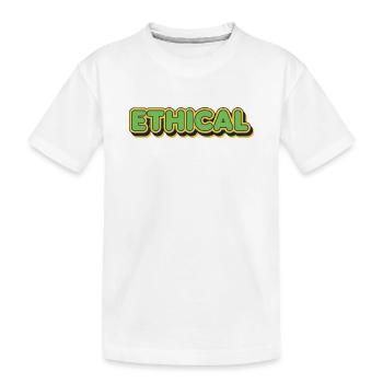 Ethical Glow Typo - Kinder Premium Bio T-Shirt - Weiß - Vorne