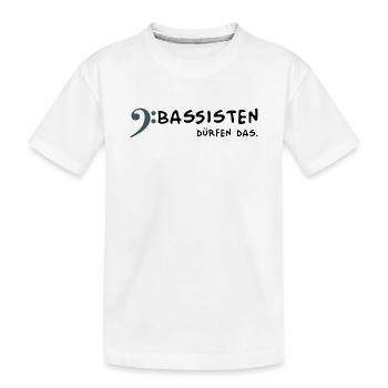 Les bassistes sont autorisés à - T-shirt bio Premium Enfant - blanc - Devant