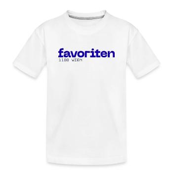 Favoriten Wien 1100 Violett - Kinder Premium Bio T-Shirt - Weiß - Vorne