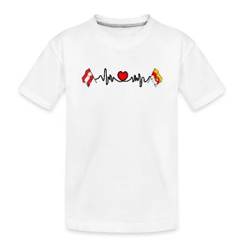 Kärnten Drapeaux Battements de cœur - T-shirt bio Premium Enfant - blanc - Devant