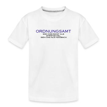 Bureau de l’ordre public Considérez ceci comme un retour d’information - T-shirt bio Premium Enfant - blanc - Devant