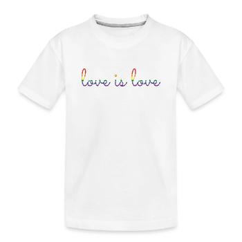 Love is love - T-shirt bio Premium Enfant - blanc - Devant