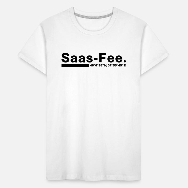 Coordonnées Saas-Fee Valais, Suisse T-shirt bio Premium Enfant