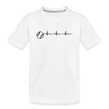 Baseball ECG Batte de baseball - T-shirt bio Premium Enfant - blanc - Devant