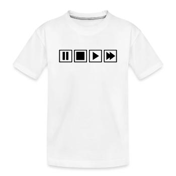 Retro Remote Control Buttons Oldschool Minimalist - Kids' Premium Organic T-Shirt - white - Front