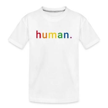 Human Rainbow Human Rights LGBTQ - T-shirt bio Premium Enfant - blanc - Devant