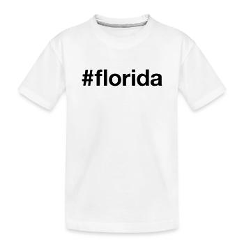 FLORIDA Hashtag - Kids' Premium Organic T-Shirt - white - Front