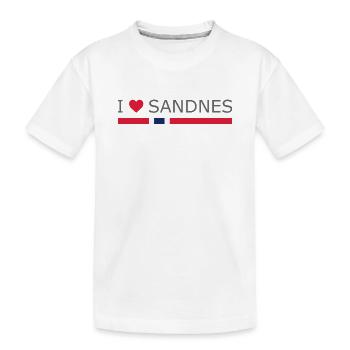 J’aime Sandnes - Norvège - Norvège - Norvège - T-shirt bio Premium Enfant - blanc - Devant