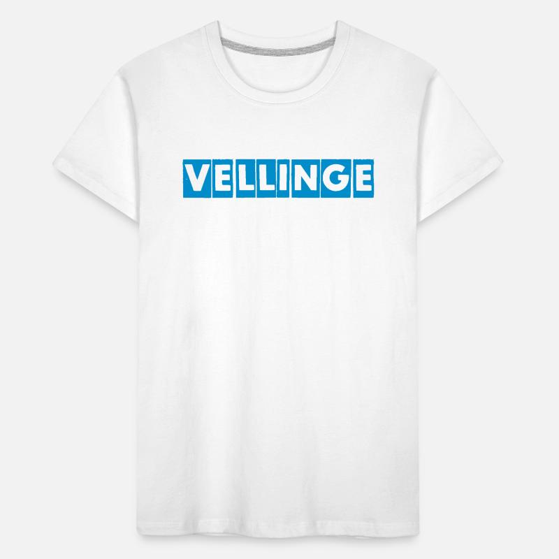 Vellinge – Conception de texte bleu T-shirt bio Premium Enfant