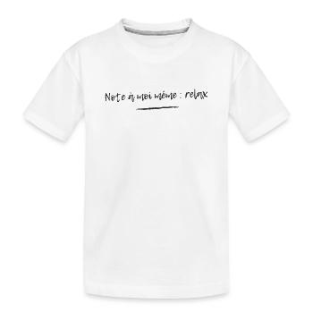 Humor: Anmerkung an mich selbst: Entspann dich - Kinder Premium Bio T-Shirt - Weiß - Vorne