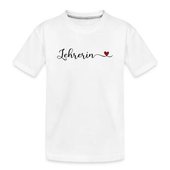 Lehrerin - Kinder Premium Bio T-Shirt - Weiß - Vorne