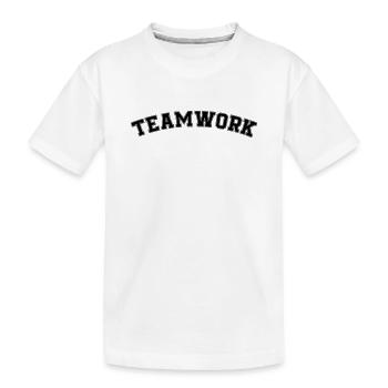teamwork - Kinder Premium Bio T-Shirt - Weiß - Vorne
