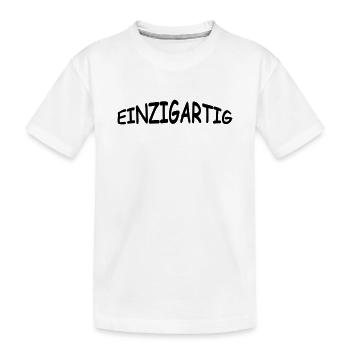 einzigartig - Kinder Premium Bio T-Shirt - Weiß - Vorne