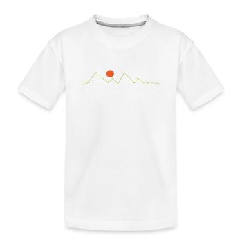 Berge - Kinder Premium Bio T-Shirt - Weiß - Vorne