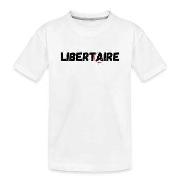 libertaire A cerclé en rouge - T-shirt bio Premium Enfant - blanc - Devant