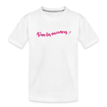 MAÎTRESSE. MAITRE. MERCI. MERCI MAÎTRESSE - T-shirt bio Premium Enfant - blanc - Devant