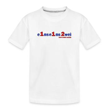 Eins Eins Zwei – Wir Sind Dabei - Feuerwehr - Kinder Premium Bio T-Shirt - Weiß - Vorne