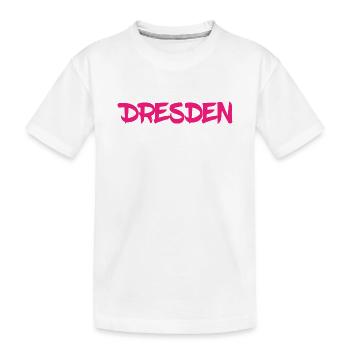 Dresden - Sachsen - Frauenkirche - Zwinger - Elbe - Kinder Premium Bio T-Shirt - Weiß - Vorne