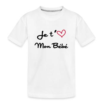 je t'aime mon bébé - T-shirt bio Premium Enfant - blanc - Devant