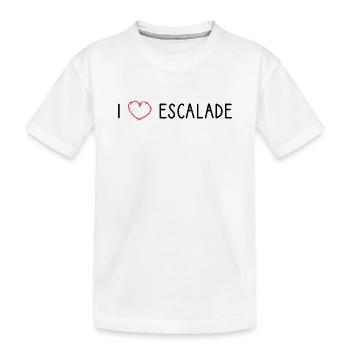 I love escalade. Escalade. Climb. Climbing. Sport - T-shirt bio Premium Enfant - blanc - Devant