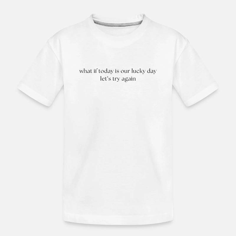 Glückstag - Kinder Premium Bio T-Shirt - Weiß