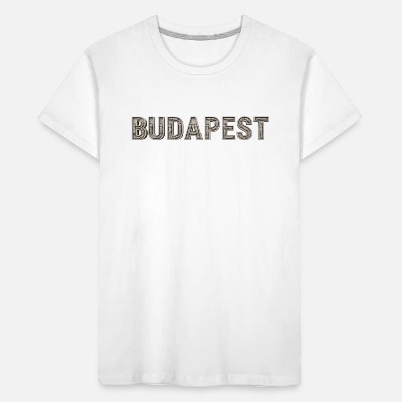 Typographie de l’architecture de Budapest T-shirt bio Premium Enfant