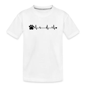 Paw print - Kids' Premium Organic T-Shirt - white - Front