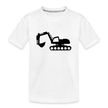 Excavator - T-Shirt for Heavy Equipment Operators - Kids' Premium Organic T-Shirt - white - Front