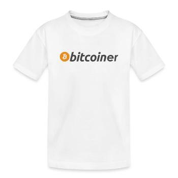 bitcoiner - Kinder Premium Bio T-Shirt - Weiß - Vorne