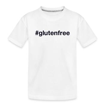 GLUTEN FREE Hashtag - Kinder Premium Bio T-Shirt - Weiß - Vorne
