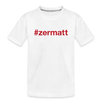 ZERMATT Switzerland Schweiz - Kinder Premium Bio T-Shirt - Weiß - Vorne