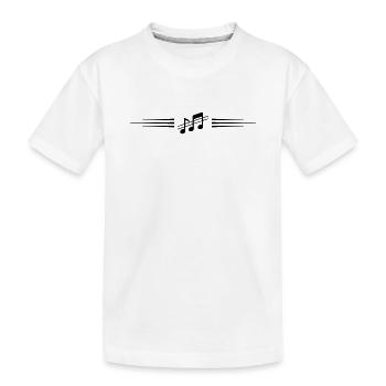 Ligne de notes de musique - T-shirt bio Premium Enfant - blanc - Devant