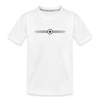 Stern Linie Symbol - Kinder Premium Bio T-Shirt - Weiß - Vorne