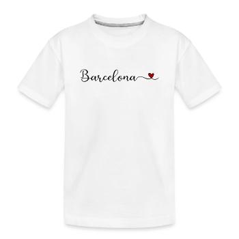 J’adore le Cadeau Cœur de Barcelone - T-shirt bio Premium Enfant - blanc - Devant