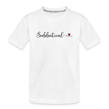 Typographie mignonne du sabbatique avec un cœur - T-shirt bio Premium Enfant - blanc - Devant