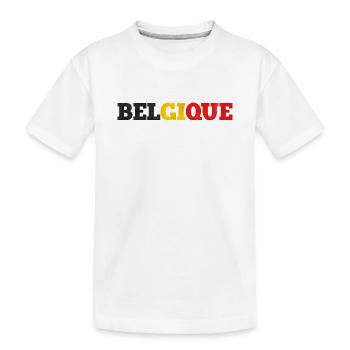 Belgium - Kids' Premium Organic T-Shirt - white - Front