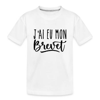 J'ai eu mon brevet | brevet des collèges - T-shirt bio Premium Enfant - blanc - Devant