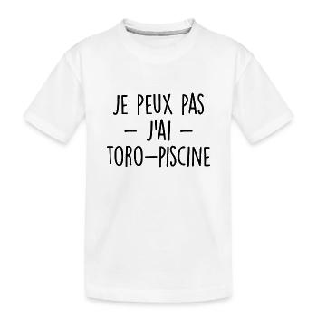 Je Peux Pas J'ai Toro-piscine - T-shirt bio Premium Enfant - blanc - Devant