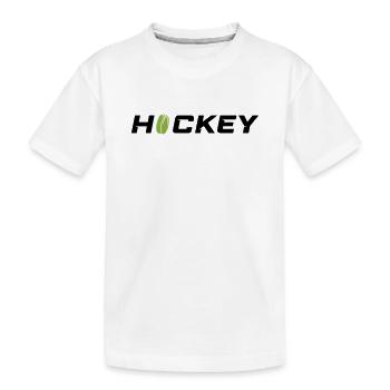 Hockey - Kinder Premium Bio T-Shirt - Weiß - Vorne