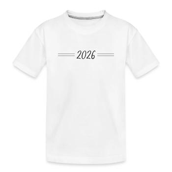 2026 year element - Kids' Premium Organic T-Shirt - white - Front